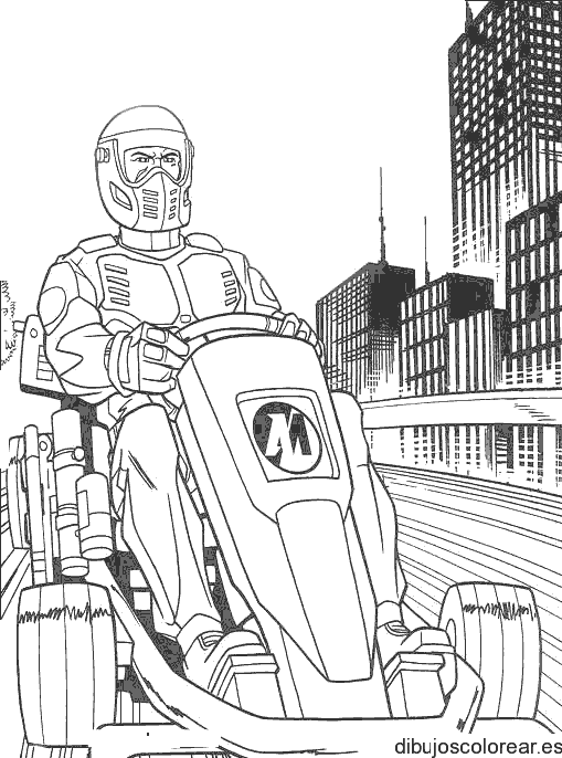 Dibujo de un motociclista