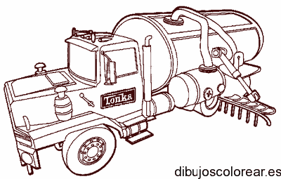 Dibujo de un camión de combustible