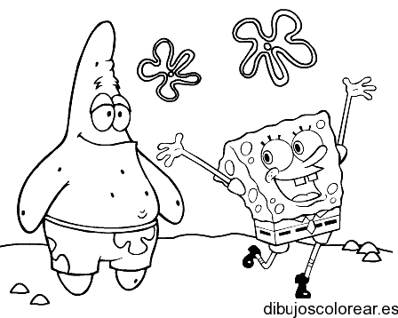 Dibujo Bob la esponja vacaciones de verano