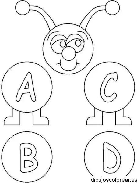 Dibujo de círculos con letras