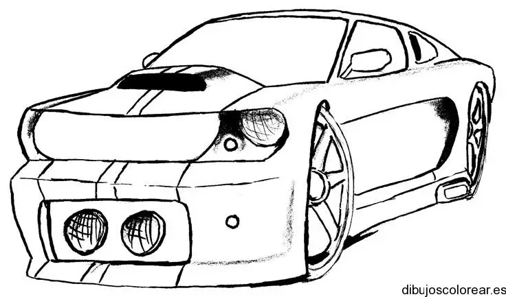 Dibujo de un cochecito de competición