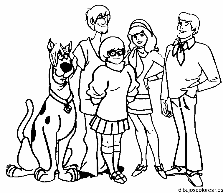 Scooby Doo posa con sus amigos
