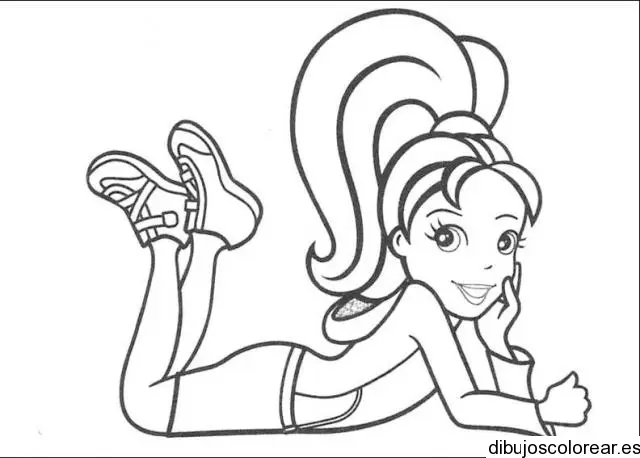 Dibujo de Polly Pocket descansando