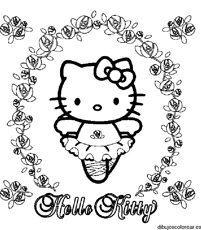 Dibujo de Hello Kitty balletista