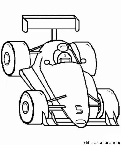 Dibujo de un coche con el número 5