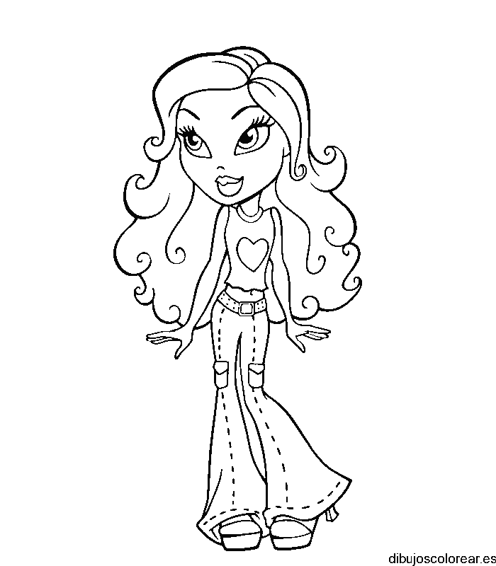 Dibujo de una Bratz con jersey