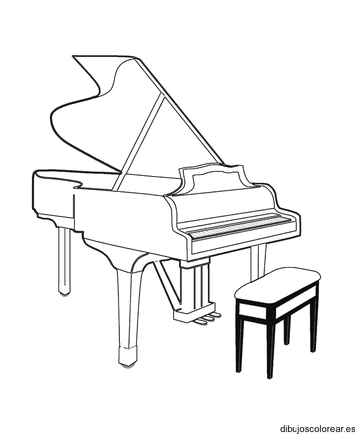 Dibujo de un elegante piano
