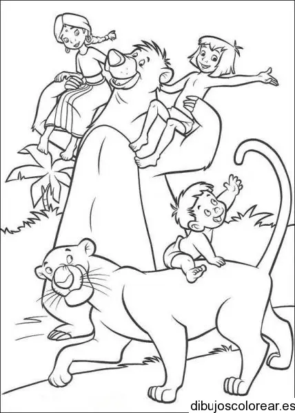 Dibujo del oso de El libro de la Selva