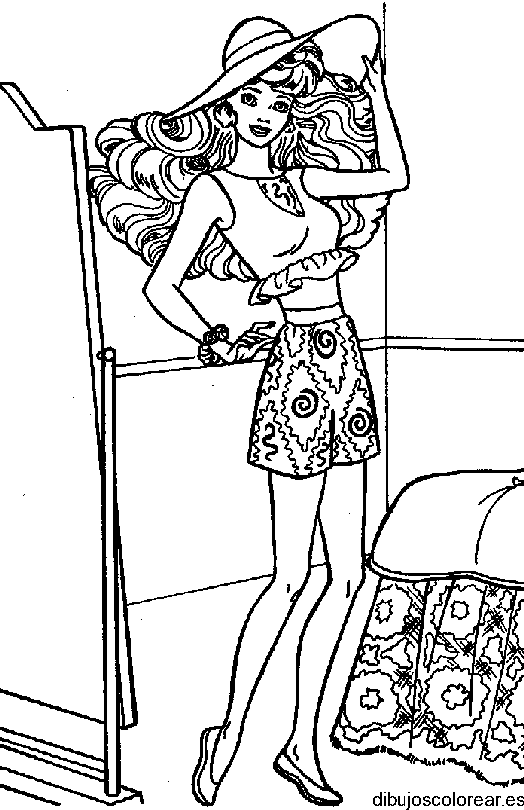 Dibujo de Barbie veraniega