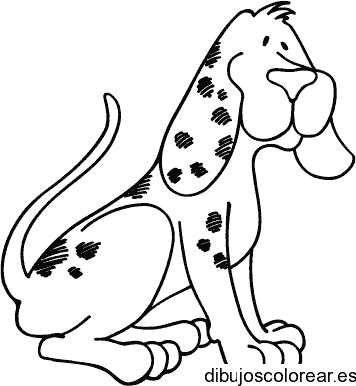 Dibujo de un perro con manchas