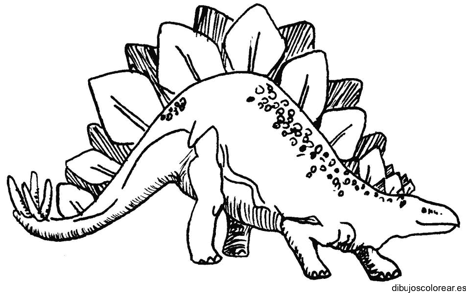 Dibujo de un dinosaurio acechando