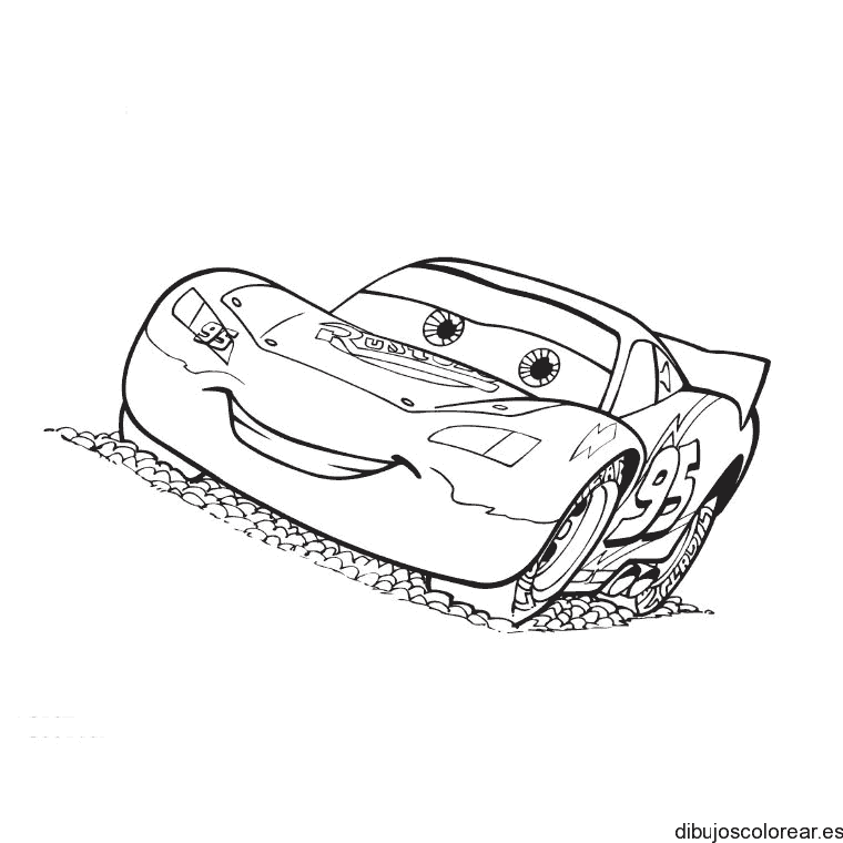 Dibujo de un cochecito en la avenida