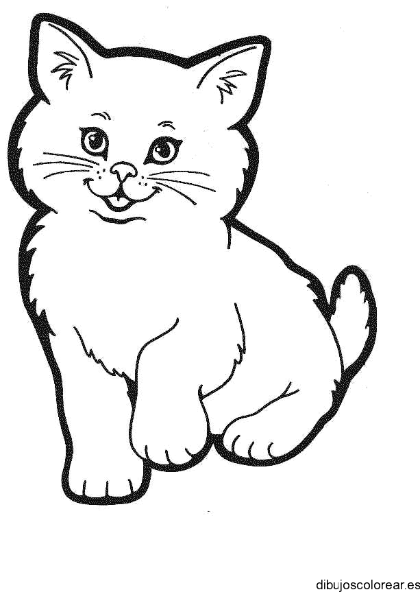 Dibujo de un gatito sonriendo