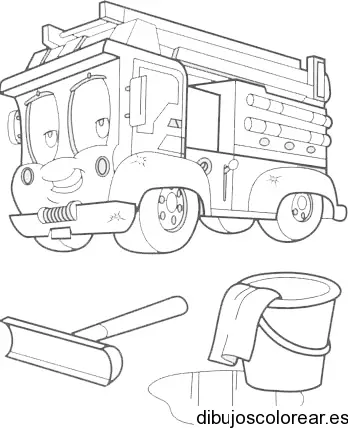 Dibujo de un camión de limpieza