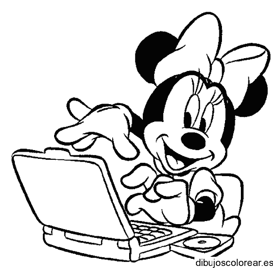 Dibujo de Minnie en el ordenador