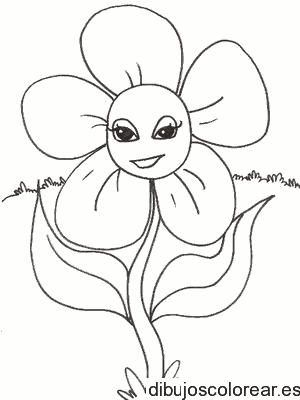Dibujo de una sonriente margarita