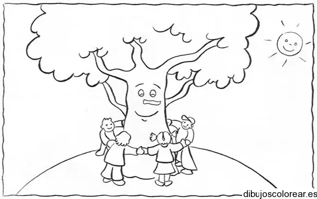 Dibujo del día del árbol