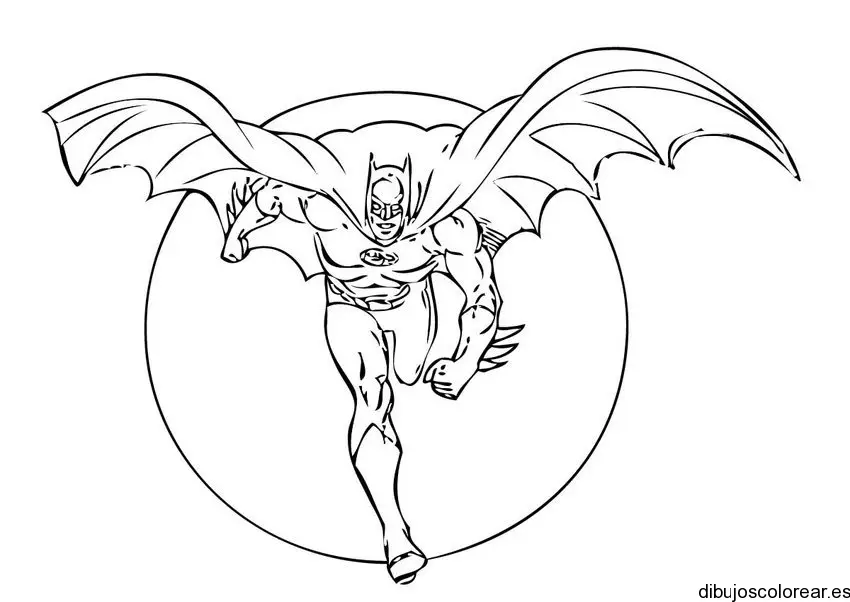 Dibujo de Batman corriendo 