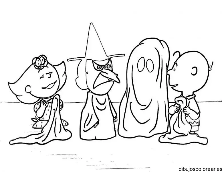 Dibujo de Charlie Brown en halloween