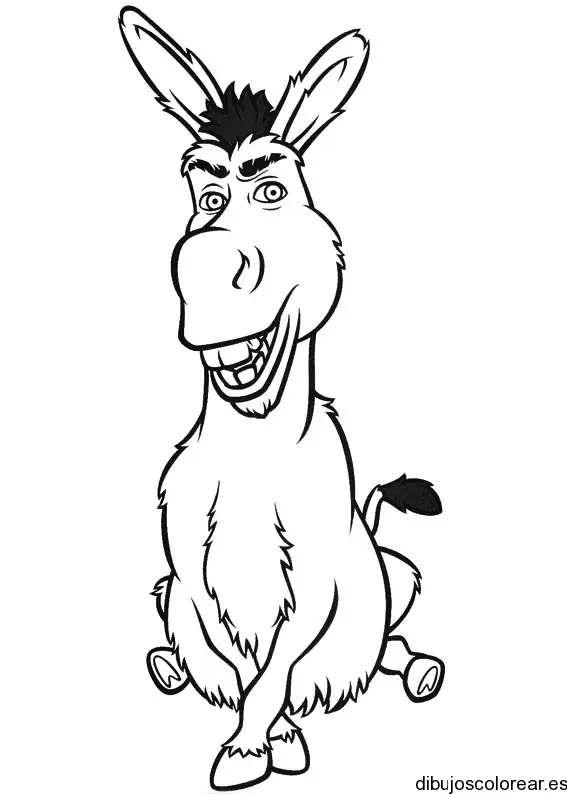 Dibujo de Burro riéndose