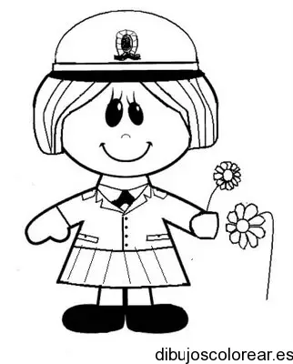 Dibujo de una pequeña enfermera
