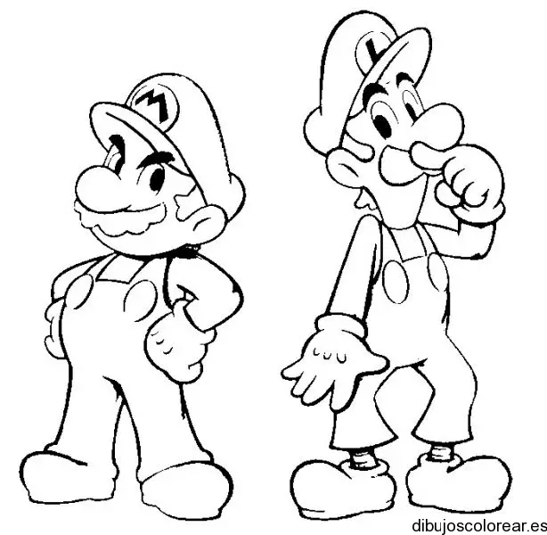 Dibujo de Mario Bros enfadado