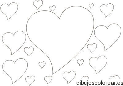 Dibujo lluvia de corazones