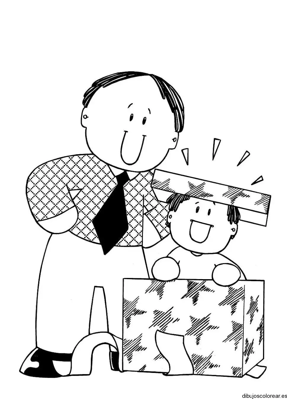 Dibujo de un padre y un niño