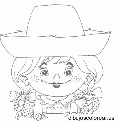 Dibujo de una máscara de vaquerita