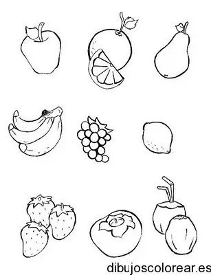 Dibujo de varias frutas