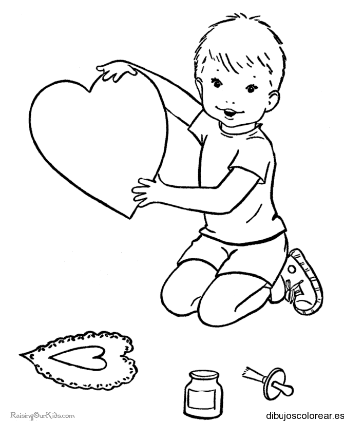 Dibujo de un niño haciendo la tarea