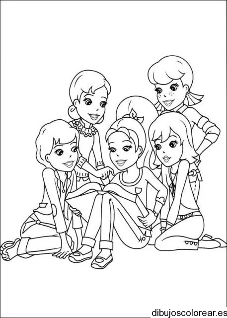 Dibujo de amigas leyendo