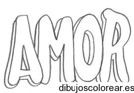 Dibujo con la palabra Amor