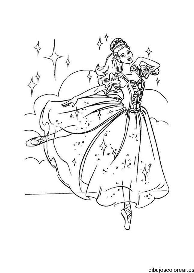 Dibujo de Barbie ballerina