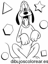 Dibujo de Pluto sentado