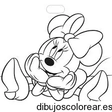 Dibujo de Minnie soñando