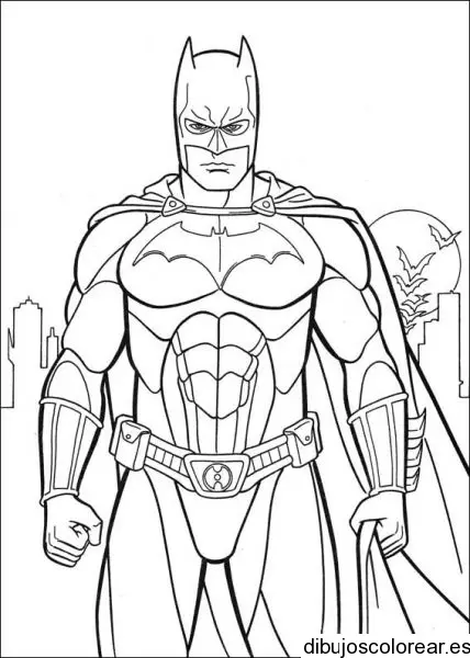 Dibujo de Batman y murciélagos