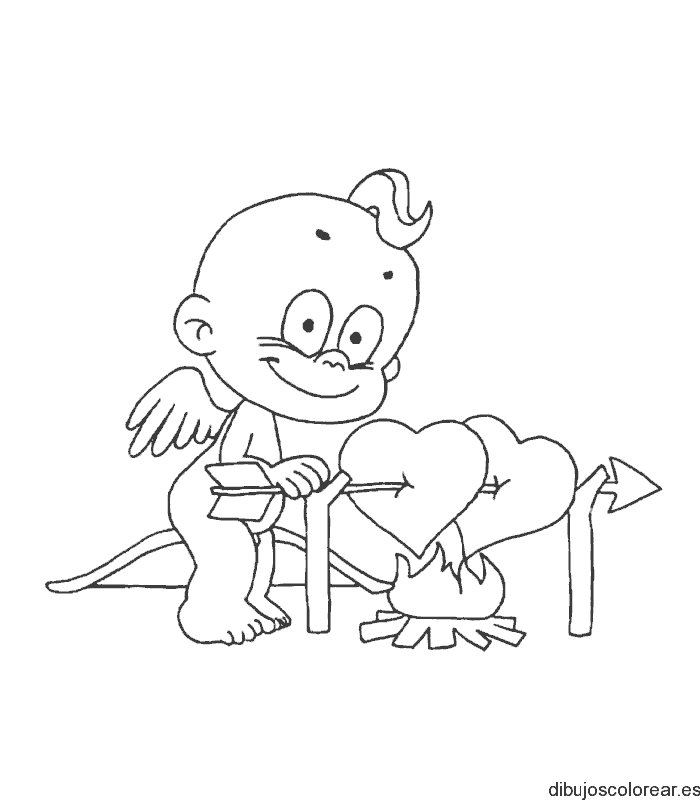 Dibujo de un pequeño Cupido