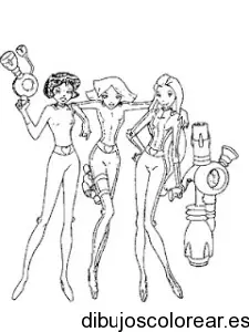 Dibujo de las 3 espías 