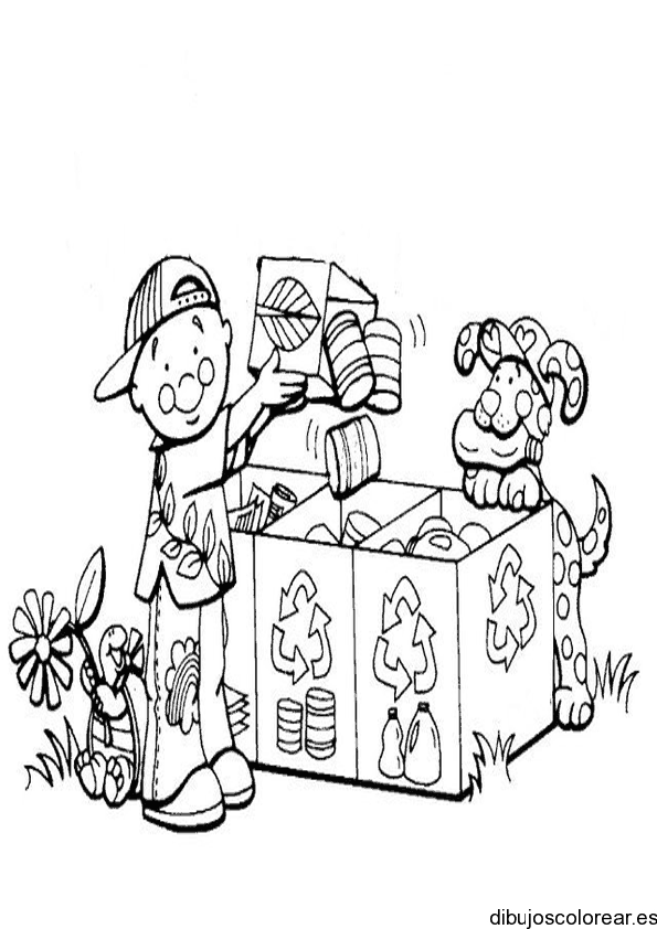 Tatuaje niño reciclando