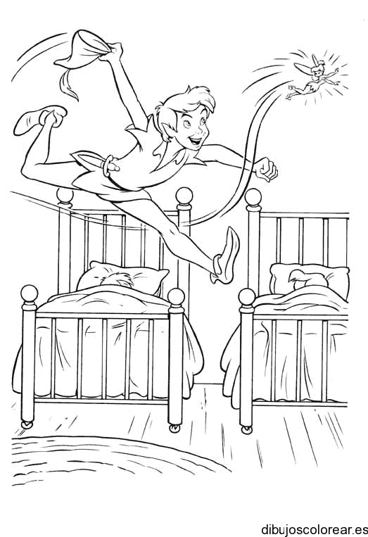 Dibujo de Peter Pan y Campanita