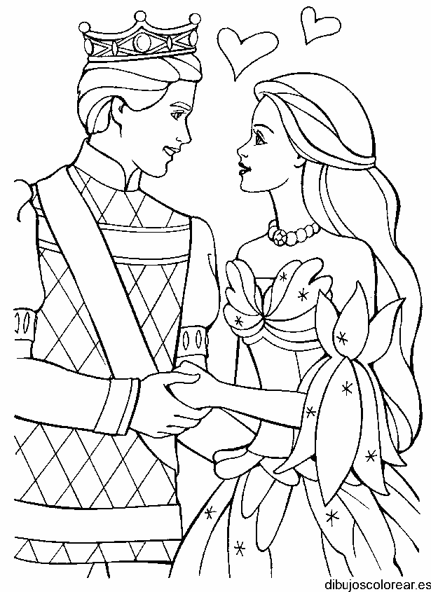 Dibujo de princesa enamorada