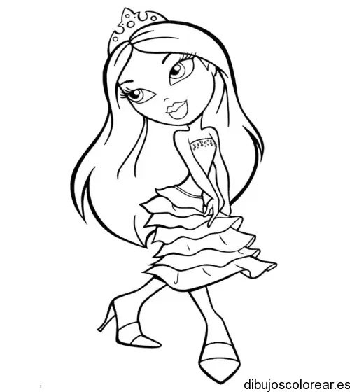 Dibujo de una princesa ruborizada