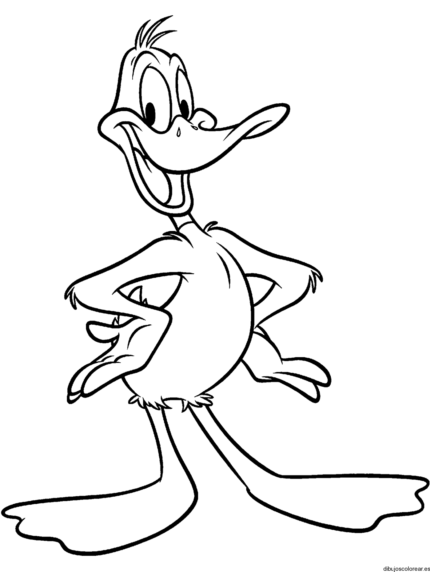 Dibujo del pato Lucas sonriendo