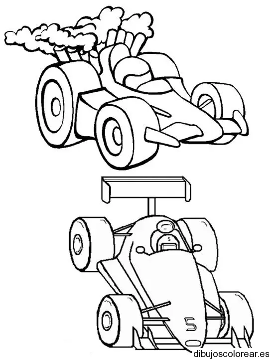 Dibujo de una competencia de coches