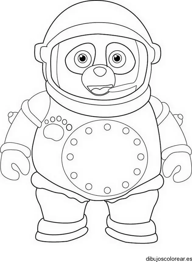 Dibujo de un osito astronauta