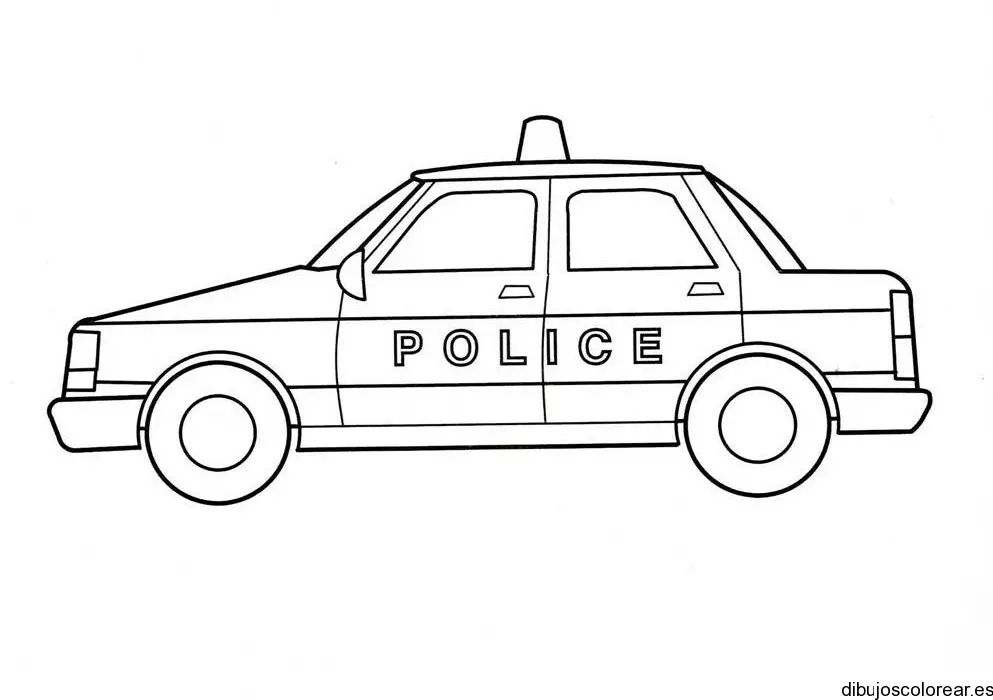 Dibujo de un coche policía