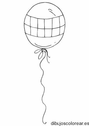 Dibujo de un globo a cuadros