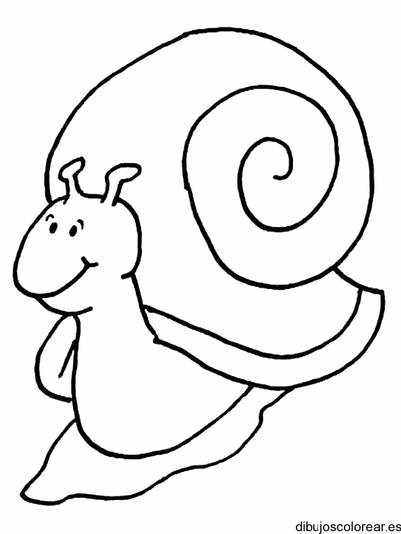 Dibujo de un caracol felíz