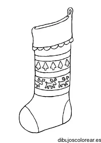 Dibujo de calcetín de Navidad